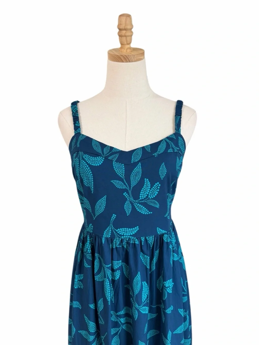 J. Crew Poplin Corset Floral Midi Dress Blue Size 10 NWT